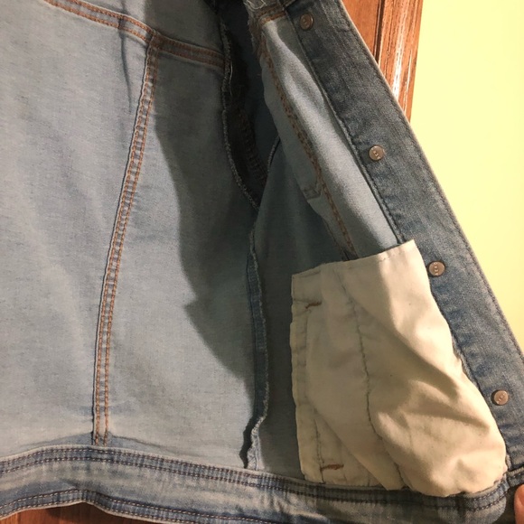 Aeropostale collared cropped Jean jacket - Picture 5 of 7